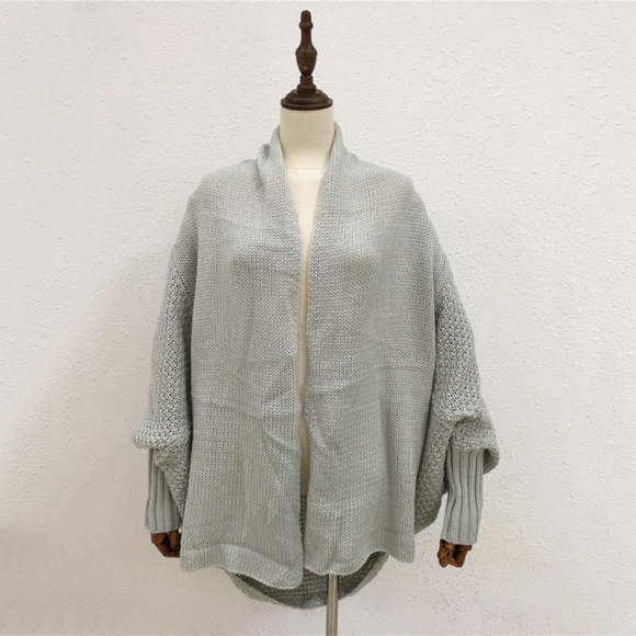 Gray Chunky Knit Cardigan - Picture 2 of 3